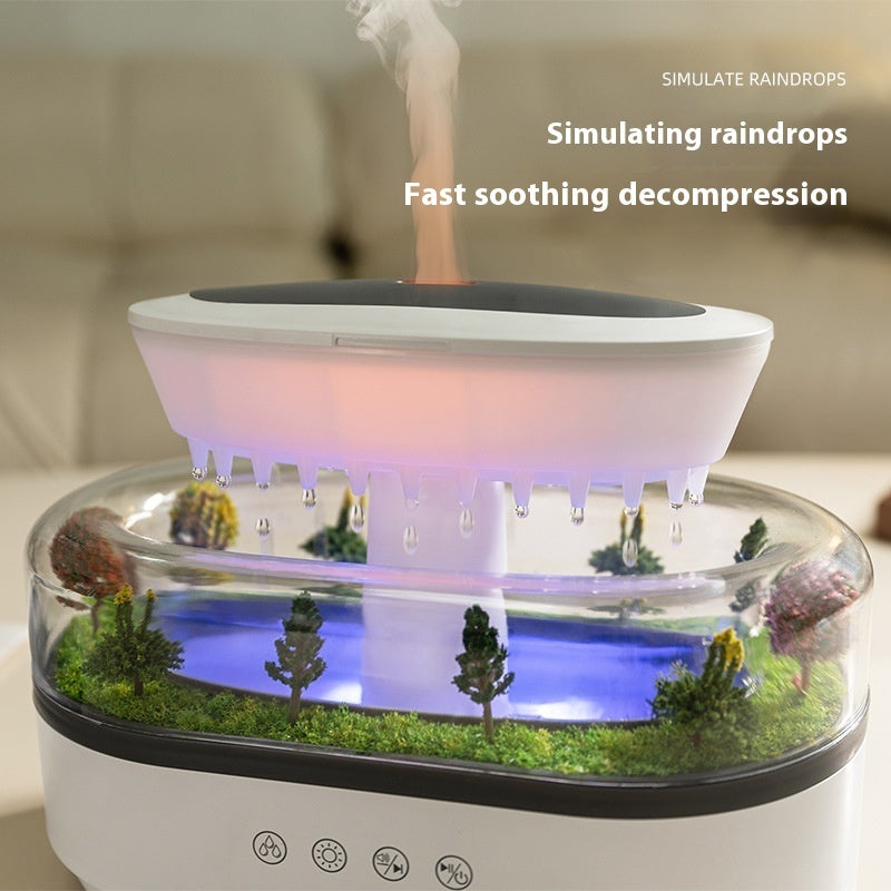 ZeraDrop Raindrop Humidifier – Aroma Diffuser & Night Light